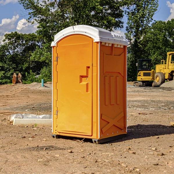 what is the expected delivery and pickup timeframe for the portable toilets in Harlan IA